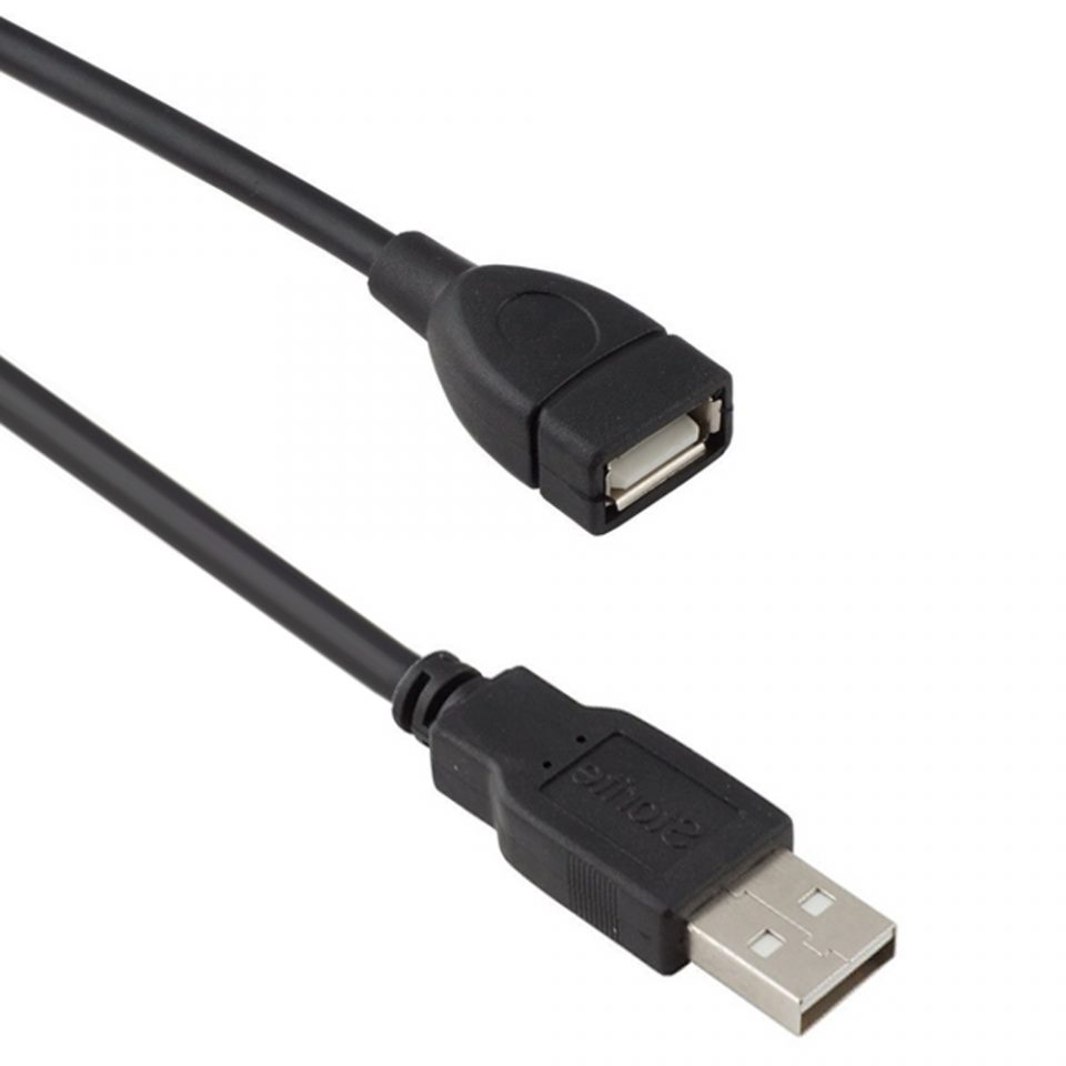 USB Кабел - DeTech USB F - USB M удължител, 3.0m, HQ 