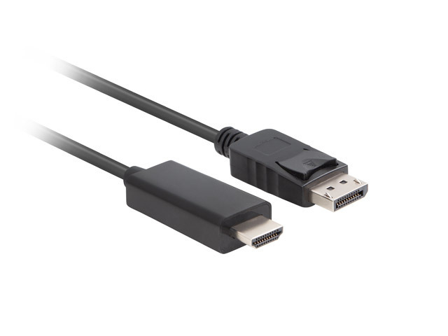 Видео кабел Lanberg display port (M) V1.1 -> HDMI (M) cable 3m, black